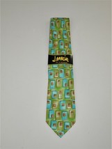 J Garcia Art in Neckwear Jerry Garcia Mens 100% Silk Green Blue Modern A... - £27.17 GBP