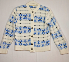 Vtg Montgomery Ward Brent Orlon Acrylic Button Up Sweater Cardigan - £28.03 GBP