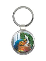 Macaw Fruits Waterfall Cat : Gift Keychain Parrot Bird Basket CompositionAnimal  - £6.38 GBP