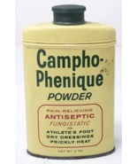 Campho-Phenique Powder Empty Bottle 1970 Glenbrook Laboratories - £11.69 GBP