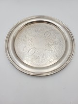 Oneida USA Round Serving Tray Silverplate Elegant 12.5&quot; VINTAGE - $29.99