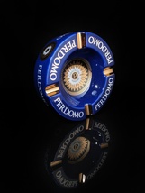 Perdomo Blue and Gold Ceramic Large Cigar Ashtray 9" Diameter NIB image 8