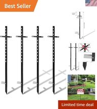 4 Pcs 46 Inches Yard Sign Stakes Heavy Duty Metal Stake Yard Sign Holder... - $102.46