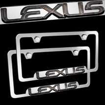 Brand New 2PCS Official Licensed Product Lexus 3D Chrome Stainless Steel License - £63.94 GBP