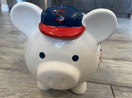 St. Louis Cardinals Piggy Bank Ceramic Coin Baseball MLB Pig Money Vintage - $36.05