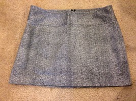 WOMENS JUNIORS  EXPRESS SIZE 6 TEXTURED GRAY CHAROCOAL PRINT MINI SKIRT  - $6.79