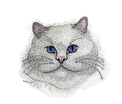 Amazing Custom Cat Portraits[Persian Cat Face ] Embroidered Iron On/Sew Patch [3 - £8.06 GBP