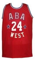 Ron Boone #24 Aba West All Stars Basketball Jersey Sewn Red Any Size image 4