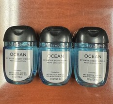 x3 Bath Body Works Pocketbac Hand Sanitizer Anti Bacterial Gel Mens Men&#39;s Ocean - £11.86 GBP