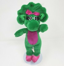 10&quot; Vintage 1992 Barney Baby Bop Green &amp; Pink Dinosaur Stuffed Animal Plush Toy - £18.55 GBP