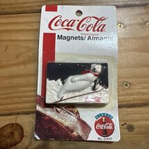 Vintage Coca Cola Ski polar bear Magnet 1995 Collectible Decor - $9.90