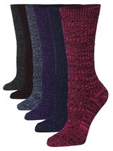 Tipi Toe 6-Pairs Women&#39;s Ragg Cotton Warm Winter Slouchy Colored Socks F... - $16.65+