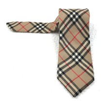 Vintage Mens 100% Silk Burberry London Nova Check Neck Tie Abstract Art Design M - £98.89 GBP