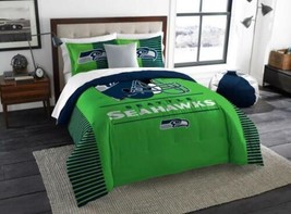 Seattle Seahawks The Northwest Company NFL Draft Twin Comforter Football Set - £56.34 GBP