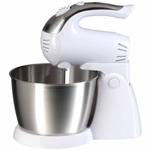 Brentwood 5-Speed Stand Mixer Stainless Steel Bowl 200W in White - $93.14