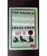 VAN HALEN - 1998 TOUR ROSEMONT HORIZON VINTAGE ORIGINAL CLOTH BACKSTAGE ... - $10.00