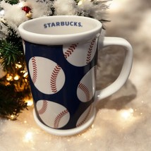 Starbucks 2007 Baseball Jumbo Coffee Mug Large 16oz. Red White Blue MLB - $380.53 MXN