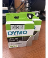 Dymo D1 Label Cassette Tape 45013 Black on White – 1/2” x 23’ (12mm x 7m... - $27.28 CAD
