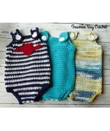 Baby crochet romper bodysuit one piece crochet PATTERN ONLY Quick Simple... - £6.33 GBP