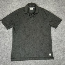 Linksoul Polo Shirt Mens XL Black Geometric Short Sleeve Golf Casual Adult - £15.53 GBP