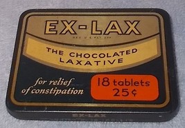 Vintage Ex-Lax Chocolate Laxative 18 Tablet 25 Cent Tin  - £6.25 GBP