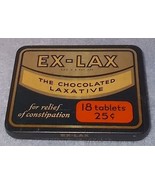Vintage Ex-Lax Chocolate Laxative 18 Tablet 25 Cent Tin  - £6.28 GBP