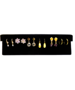 6 pr. Mixed Gold Tone Earrings Lot Monet Beads Rhinestone CZ - £11.35 GBP