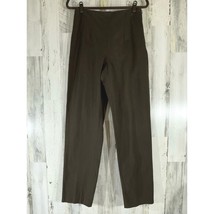 Eddie Bauer Bremerton Pants Size 10 Tall (30x32) Brown Side Zip Tapered Leg - £15.55 GBP