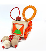 Educational toy Sensory fun cube for travel Fidget toys Wooden orange bu... - $319.97 MXN