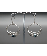 Jewdi Black Freshwater Pearl Handmade Earrings (FEH083) - $39.99