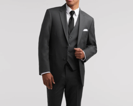 Calvin Klein Charcoal Gray Wool Notch Lapel Suit Jacket Size 40L $325 - £39.50 GBP