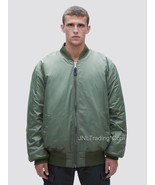 NWT Alpha Industries L-2B Sherpa Loose Fit Men's Flight Jacket Cream Green M - £110.12 GBP