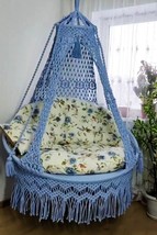 Luxury Macrame Swing Chair, chair hanging indoor hammock, hanging chair,... - £433.75 GBP
