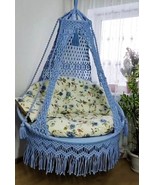 Luxury Macrame Swing Chair, chair hanging indoor hammock, hanging chair,... - £416.90 GBP