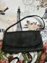 Vintage Coach Black Leather Wristlet Wallet /purse/handbagCard Holder Si... - £33.55 GBP