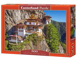 500 Piece Jigsaw Puzzle, View of Paro Taktsang, Tiger&#39;s Nest, Puzzle of Bhutan,  - £12.73 GBP
