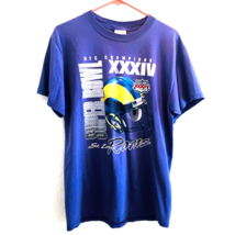 VTG 2000 St Louis Rams Super Bowl XXXIV Champions NFL Shirt XL Tultex Ta... - £52.53 GBP