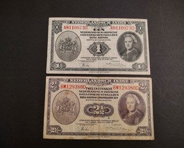 Netherlands Indies gulden banknotes from 1943, World War 2 - $29.50