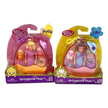 Polly Pocket Lot 2 Springtime Flair Compacts Polly &amp; Lil Vintage New On Card - $47.53