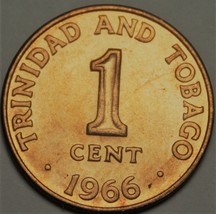 Trinidad and Tobago Cent, 1966 Gem Unc~1st Year Ever~Free Ship - £3.98 GBP