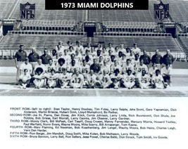 1973 MIAMI DOLPHINS 8X10 TEAM PHOTO PICTURE NFL FOOTBALL - $4.94