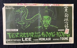 Terror Of The Tongs Original Belgian Movie Banner Christopher Lee - £48.07 GBP