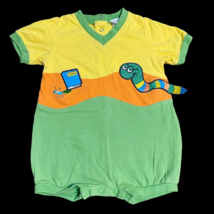 Vintage Okie Dokie Bug Ant Caterpillar Romper Embroidered Baby Suit Outf... - $21.99