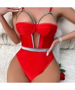 Red Women Lingerie One-piece Swimsuit Tight Fitting Underwear - $15.00