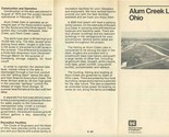 Alum Creek Lake Ohio Brochure Army Corps of Engineers Huntington Distric... - $17.82