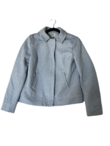 SOMEWHERE Womens Blue Check Full Zip Blazer Jacket Sz 38 / 6 US - $19.19