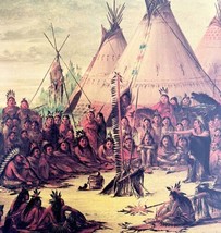 Sioux Council Native American 1979 Old West Print George Catlin LGAD98 - £38.56 GBP