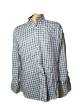 Peter Millar Button Down Shirt Long Sleeve Mens  Checkered Multi Colored... - £9.26 GBP