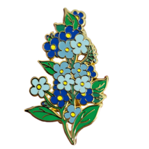 Forget-Me-Not Pin Badge Brooch Lapel True Love Rememberance Emotions Flo... - £6.73 GBP