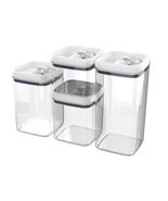 Canister Pack of 4, Flip-Tite® Square Food Storage Container Set - $64.70